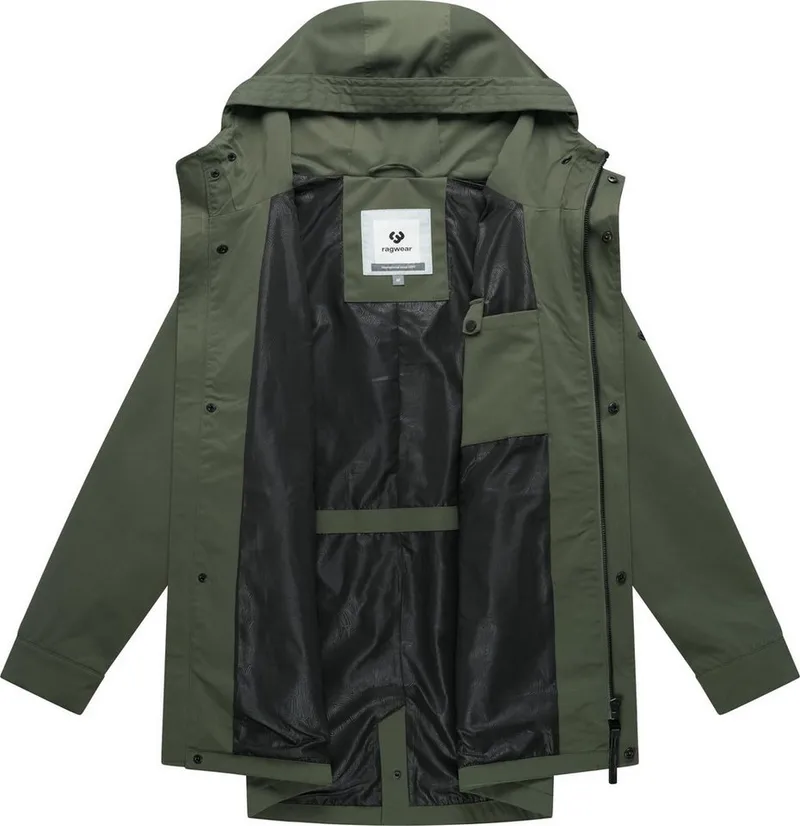 ragwear ragwear Funktionsmantel Mr Smithem Twill YOUMODO Funktioneller Übergangsmantel mit Kapuze, Grün, – Produktbild 1 von 4