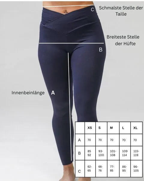 YogiLiebe YogiLiebe Yoga Legging "Maitri" aus Bio-Baumwolle V high waist Bund, Terra, – Produktbild 1 von 3