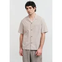Rotholz Rotholz Herren vegan Hemd Bowling Beige Gestreift – Produktbild 1 von 1