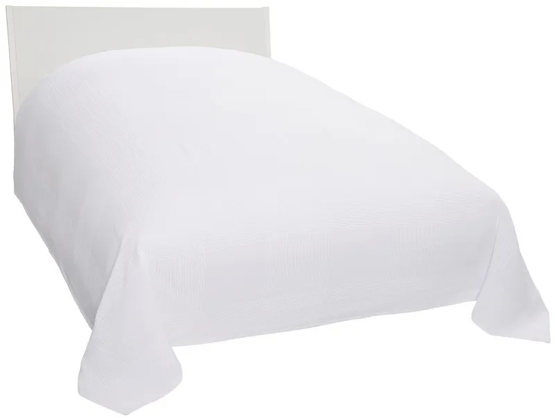 OTTO home Tagesdecke Mira, leichte Tagesdecke aus 100% Baumwolle, uni Überwurf, ohne Füllung, Weiß, – Produktbild 1 von 5
