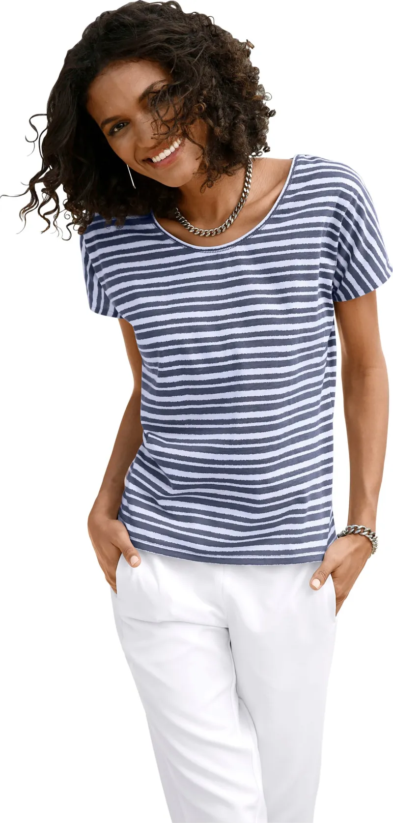 Witt T-Shirt, Jeansblau-gestreift, – Produktbild 2 von 3
