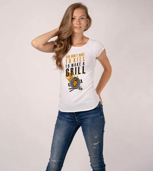 Gary Mash GARY MASH Shirt Asheville Veggie Grill aus Biobaumwolle, Weiß, – Produktbild 3 von 4