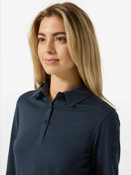 Super.Natural Super.Natural W POLO BIO J LS für Damen, Merino, Blueberry, – Produktbild 2 von 4