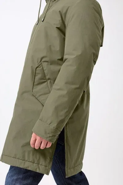 LangerChen LangerChen Langer Parka wattiert mit Funktion, Sencha (grün), – Produktbild 3 von 4