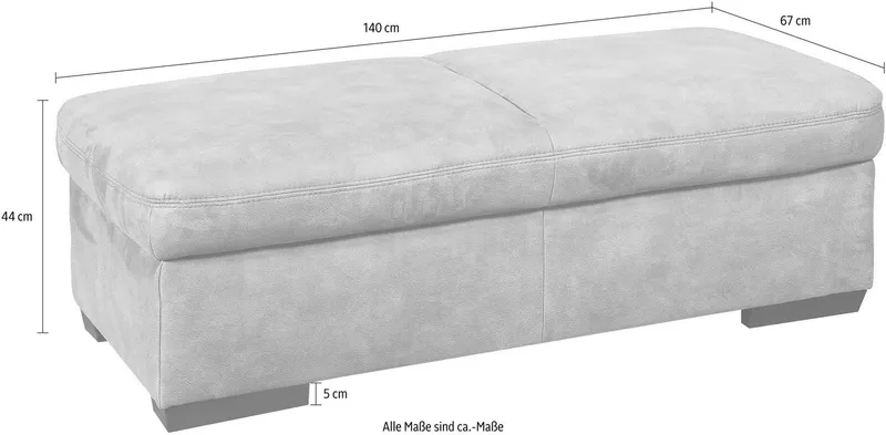exxpo - sofa fashion Hocker Salerno Bankhocker, bequem und komfortabel, Braun, – Produktbild 1 von 3