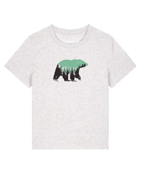watapparel watapparel T-Shirt Frauen Waldbär, Cool heather grey, – Produktbild 1 von 2