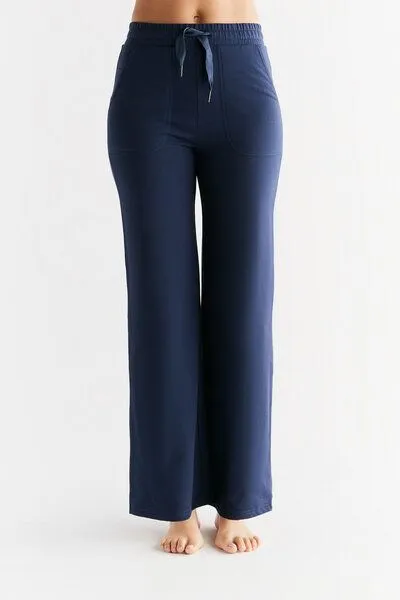 True North "True North" Damen Fleece Sweatpants aus recyceltem Polyester Hose T1353, Navy, – Produktbild 1 von 3