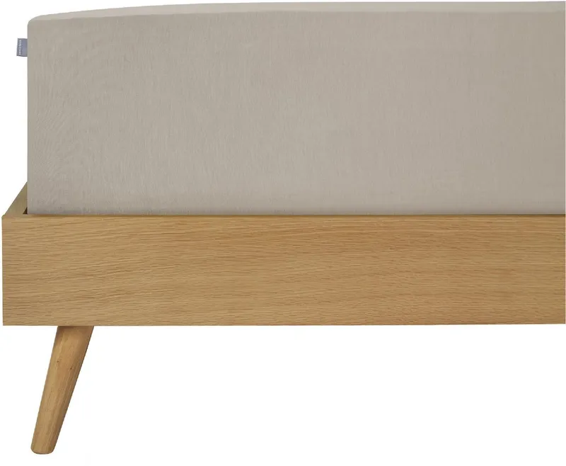 Schiesser Schiesser Spannbettlaken Elli aus weicher Baumwolle mit Elasthananteil für flexiblen Sitz, Jersey-Elasthan, Gummizug: rundum, (1 Stück), für hohe Matratzen und Boxspringbetten, OEKO-TEX® MADE IN GREEN, Beige, – Produktbild 2 von 6