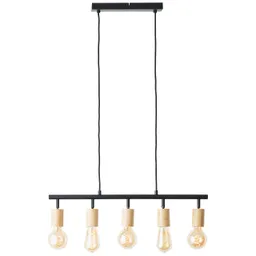 Brilliant Brilliant Tiffany Hängelampe, 90 x 63 cm, E27, höhenverstellbar, Metall/Bambus – Produktbild 1 von 1