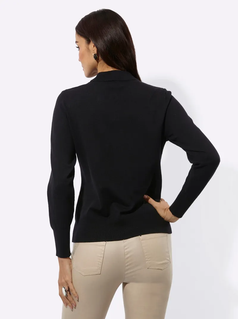 Witt Witt Langarm-Pullover schwarz, Schwarz, – Produktbild 2 von 2