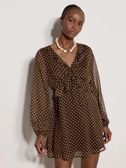 Apricot Apricot Minikleid Mini-Kleid aus Chiffon mit Polka-Dot-Muster und Polka-Dot – Produktbild 1 von 1