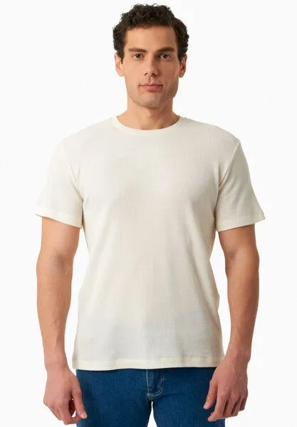 ORGANICATION ORGANICATION Basic T-Shirt aus Bio-Baumwolle, Natural, – Produktbild 1 von 4