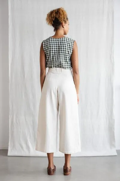 Jyoti - Fair Works Jyoti - Fair Works Bio-Baumwoll Culotte Awasi Ecru, Ecru, – Produktbild 3 von 4