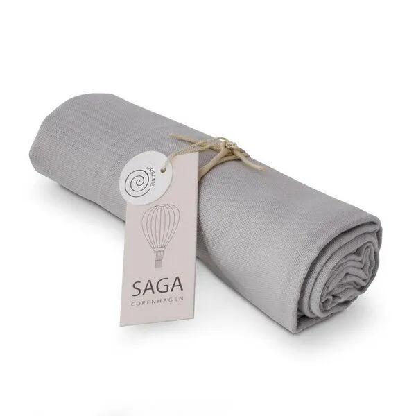 Saga Copenhagen Saga Copenhagen Windeltuch aus Bio Baumwolle Musselin 70×70 cm, Silver grey, – Produktbild 1 von 4