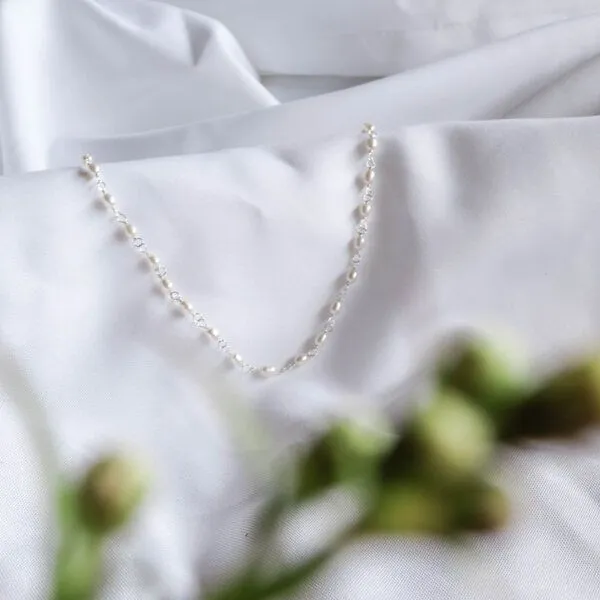 pakilia pakilia Perlen Kette mit Silberringen Fair-Trade und handmade – Produktbild 2 von 4
