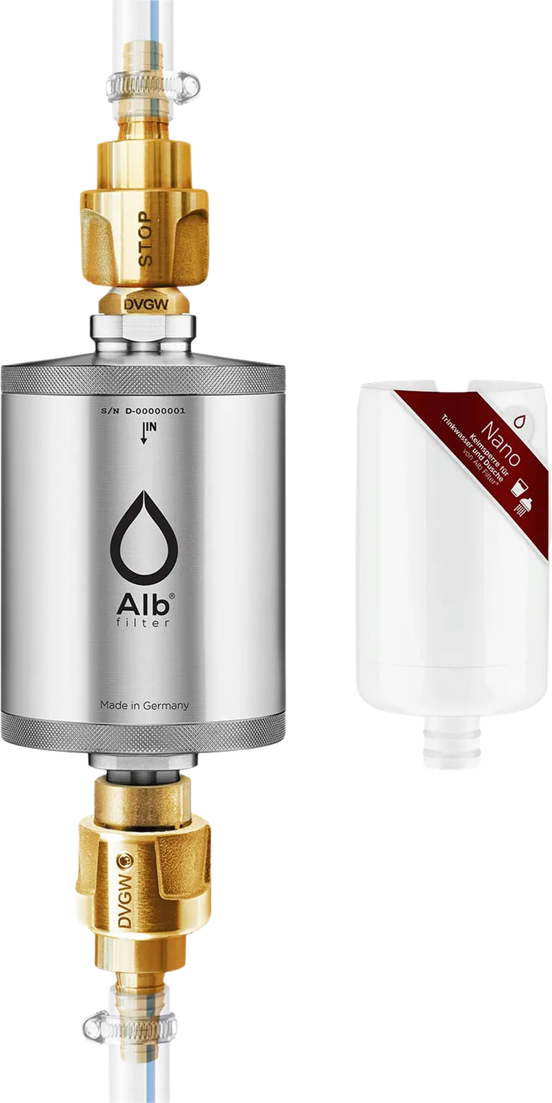 Alb Filter Alb Filter® TRAVEL Nano Trinkwasserfilter - Keimsperre für den Festeinbau Edelstahl Natur – Produktbild 2 von 2