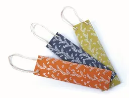El Puente El Puente Geschenktasche für Weinflaschen "Ranken", 3er-Set | Fair Trade & Handmade aus Indien – Produktbild 1 von 1