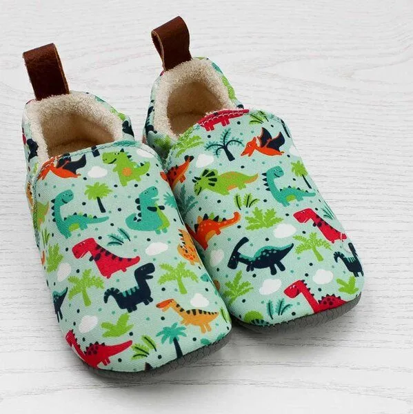 Pololo Pololo Barfuß-Hausschuhe aus Seaqual Yarn, Futter aus Baumwolle (organic) vegan, Dino, – Produktbild 3 von 4