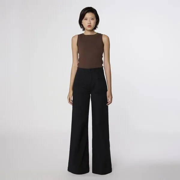 DAWN DAWN Weite Hose BLAZE Paper Touch Super Wide Leg Black – Produktbild 3 von 3