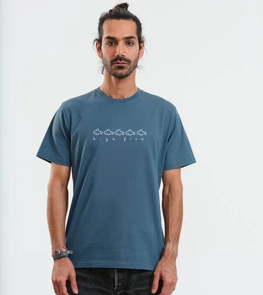 Gary Mash GARY MASH T-Shirt High Five aus Bio-Baumwolle, Petrol, – Produktbild 2 von 4