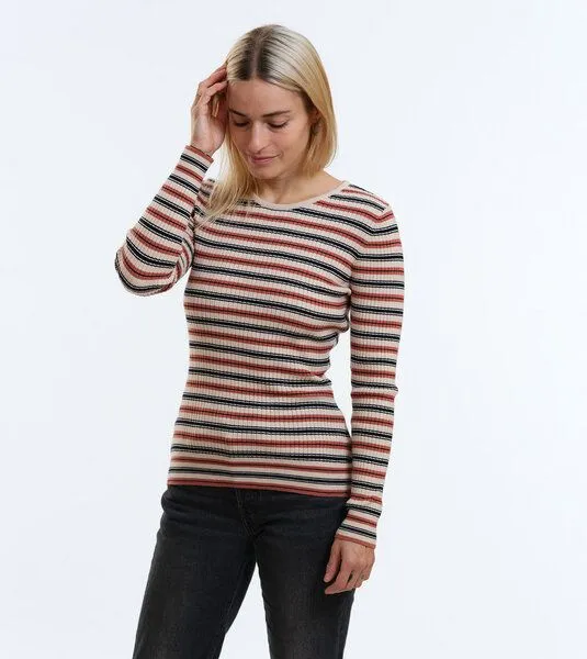 Gary Mash GARY MASH Gestrickter Slim Fit Pullover Yuma in Rippstrick, Streifen chutney (mehrfarbig), – Produktbild 4 von 4