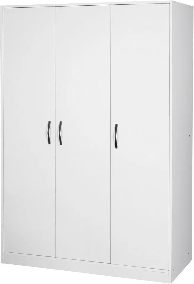 OTTO home Kleiderschrank Hamburg platzsparend in moderner Optik, FSC zertifiziert (mit durchdachter Innenaufteilung und viel Stauraum 117 cm Breite) Moderne Optik in weiß, robuste Verarbeitung für den Alltag, Weiß, – Produktbild 2 von 5