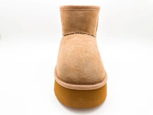 thies Stiefel aus Schaffell "thies 1856 ® Platform Sheep Boots", Chesnut, – Produktbild 3 von 4