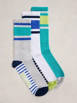 White Stuff 3er-Pack Rippensocken - 44-46 – Produktbild 1 von 1