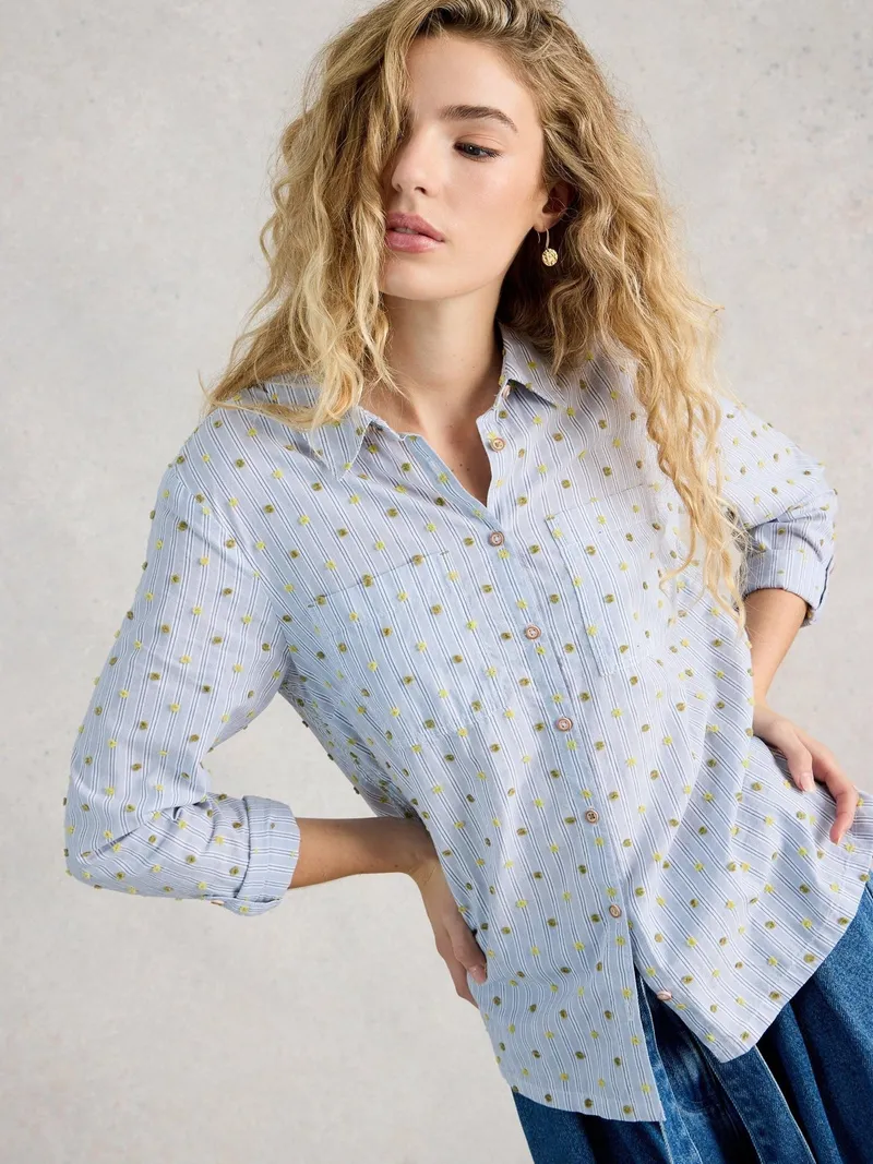 White Stuff Bluse Sophie aus Bio-Baumwolle - 44, Blau multi, – Produktbild 1 von 4
