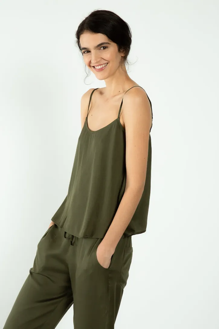 Neu Nomads Neu Nomads Damen vegan Tops Lotus Olive Night, Olivgrün, – Produktbild 2 von 2