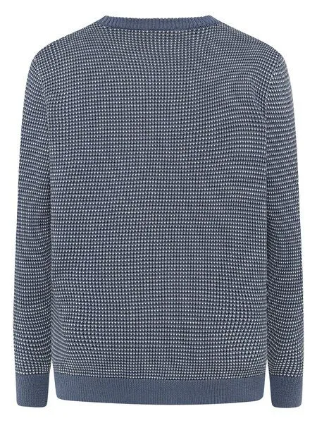 KnowledgeCotton Apparel KnowledgeCotton Apparel Strickpullover Jacquard crew neck sweater, Night sky, – Produktbild 2 von 4