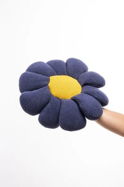 Tranquillo Tranquillo Kissen FLOWER, Blau, – Produktbild 4 von 5