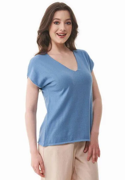 ORGANICATION ORGANICATION Strickshirt aus Bio-Baumwolle, Coronet blue, – Produktbild 3 von 3