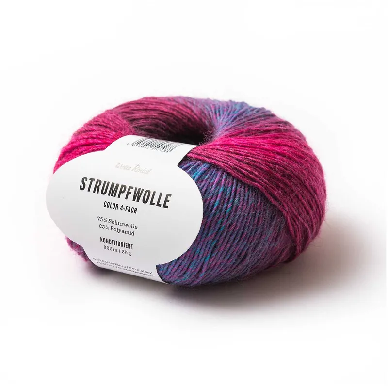 Wolle Rödel Wolle Rödel Strumpfwolle Color Pink-Hellblau, Pink-hellblau, – Produktbild 1 von 1