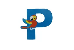 El Puente El Puente Holzbuchstabe P "Papagei" | Fair Trade & Handmade aus Sri Lanka – Produktbild 1 von 1