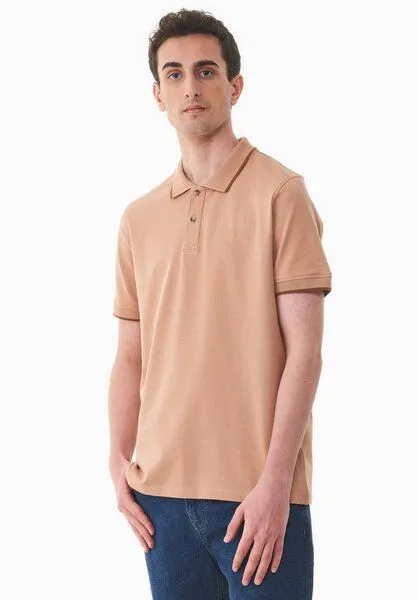 ORGANICATION ORGANICATION Poloshirt aus Bio-Baumwolle, Tan, – Produktbild 4 von 4