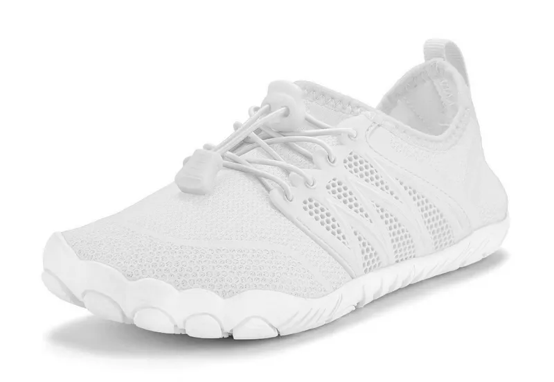 VENICE BEACH VENICE BEACH Badelatsche, Badeschuhe, Badeschlappe, Barfußschuh, leichter Slipper Aquaschuh Wasserschuh mit elastischen Bändern, schnelltrocknend VEGAN, Weiß, – Produktbild 1 von 5