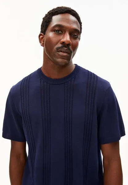 ARMEDANGELS ARMEDANGELS COTTON KNIT Herren Strick-Shirt aus 100% Bio-Baumwolle, Tinted navy, – Produktbild 3 von 4