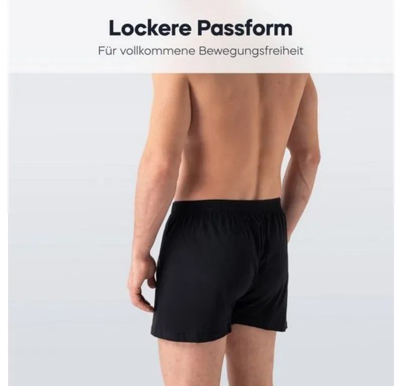 Barrio 13 Barrio 13 Boxershorts Boxershorts Herren Männer Retroshorts Premium ohne kratzendes Etikett (Packung, Set, Spar-Pack, 4-St., 4er-pack) mit Eingriff und Komfortbund, Schwarz, – Produktbild 3 von 4