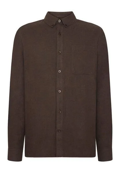 KnowledgeCotton Apparel KnowledgeCotton Apparel Flanell-Hemd Regular Fit, Chocolate torte, – Produktbild 1 von 2