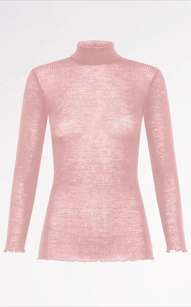 CASAGiN CASAGiN Rollkragenpullover aus Wolle, Rosa, – Produktbild 1 von 2