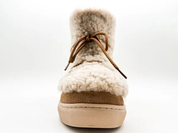 thies Stiefel aus Schaffell "thies 1856 ® Sheep Lace Boots", Cashew (braun), – Produktbild 3 von 4