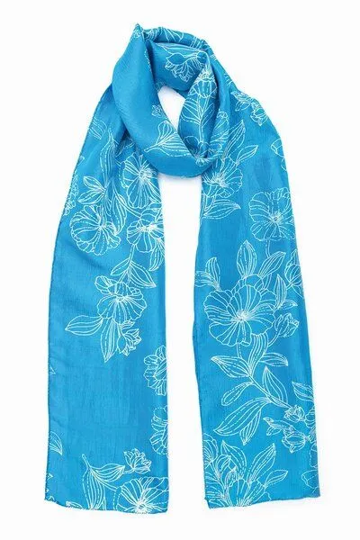 El Puente El Puente Schal, Blau,weiß, – Produktbild 1 von 2