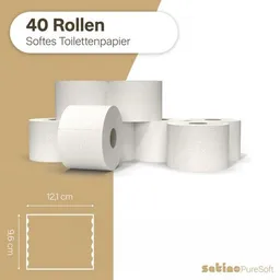Satino by WEPA Satino by WEPA PureSoft Toilettenpapier 2-lagig - 40x400 Blatt – Produktbild 1 von 1