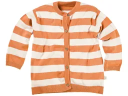 HANS NATUR Kinder Strickjacke Bio-Baumwolle ecru-orange Gr.122/128 – Produktbild 1 von 1