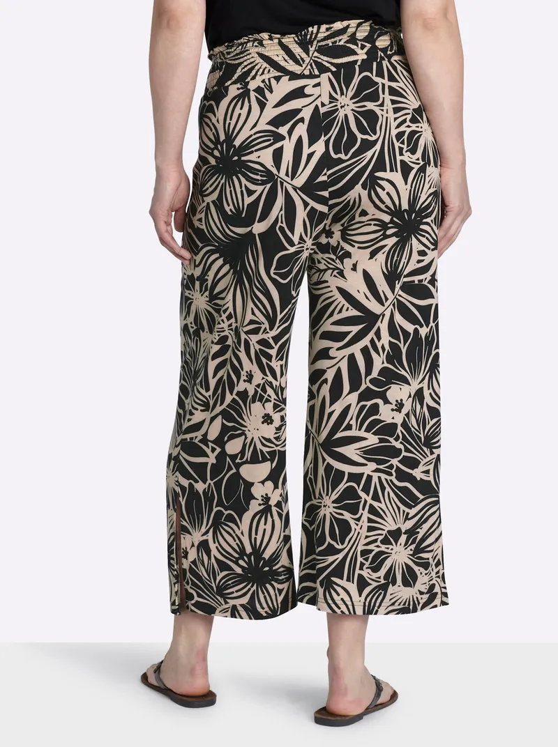 sheego Druckhose, Schwarz-sand-bedruckt, – Produktbild 3 von 3