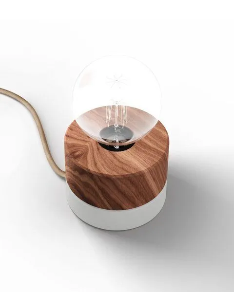 ALMUT von Wildheim ALMUT von Wildheim Tischleuchte Holz, Winterweiß, – Produktbild 1 von 4