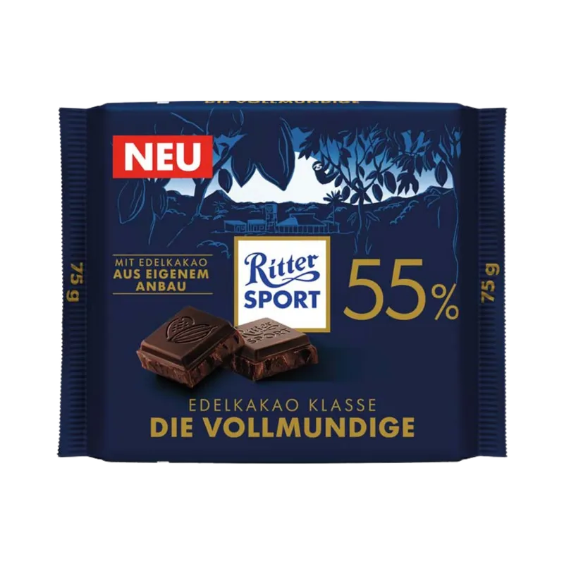 Ritter Sport Ritter Sport Edelkakao Klasse Die Vollmundige 55 %, 75g – Produktbild 1 von 1