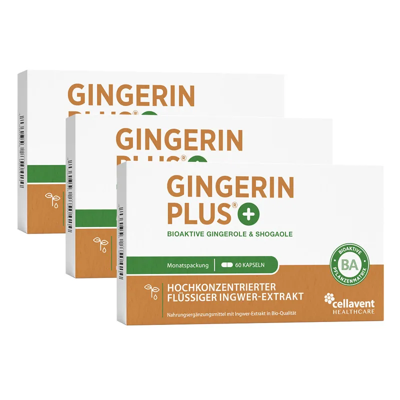 Cellavent Healthcare Bioaktiver Ingwer-Extrakt - Gingerin PLUS 3 Monate – Produktbild 2 von 2