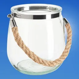 ReineNatur ReineNatur Windlicht aus Glas mit Jutekordel - Laterne -Glas – Produktbild 1 von 1
